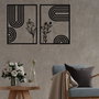 Wallity Dolce Mate - Escultura de pared metálica negra